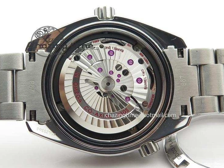 1229 Planet Ocean GMT 42mm V6F 1:1 Best Edition Blue Bezel Orange Numbers On SS Bracelet A Compact 8254